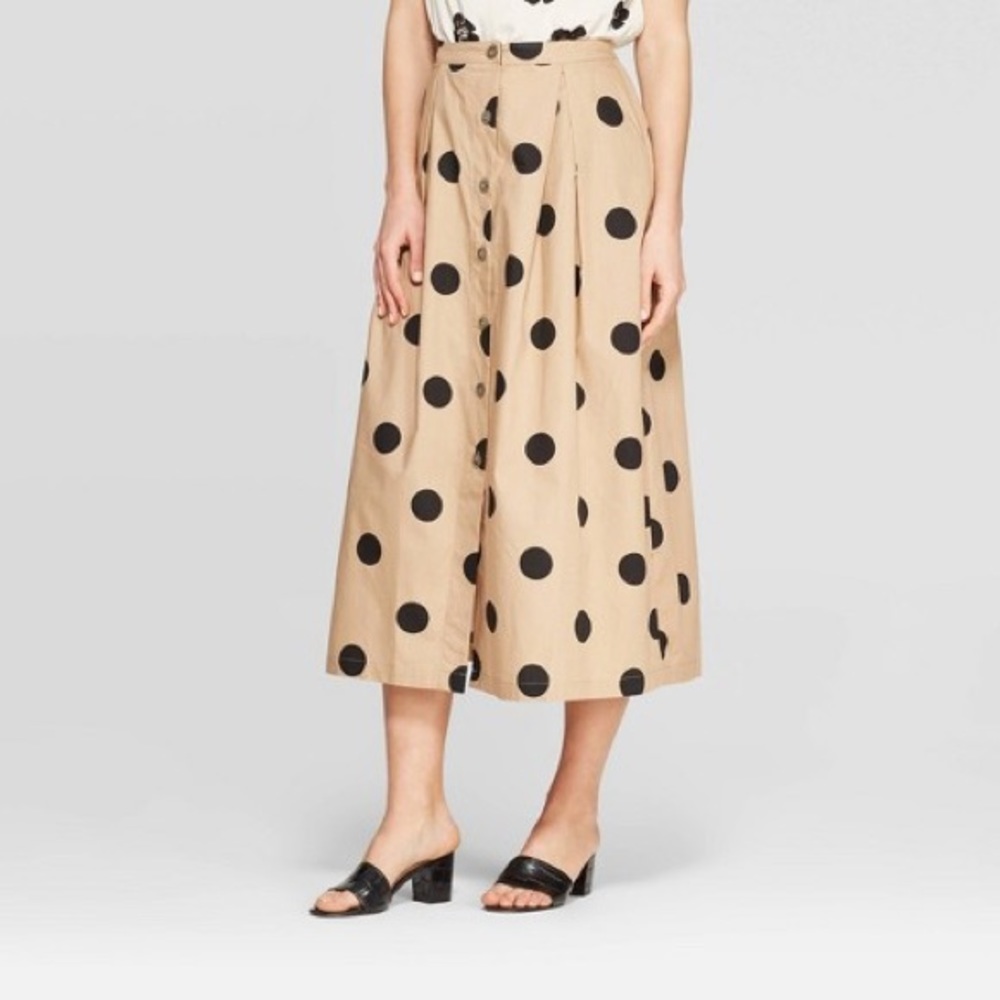 Who What Wear Polka Dot Skirt